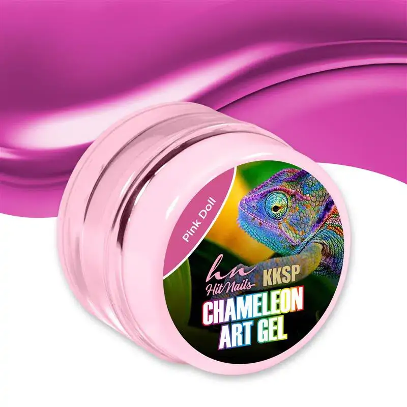 Chameleon Art Gel Neon Coral - HN Hit Nails - A Academia de unhas