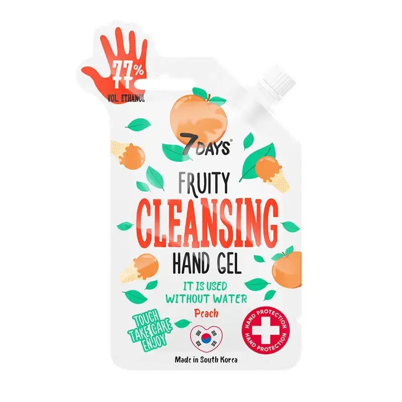 FRUITY CLEANSING HAND GEL com aroma a pêssego 25ml