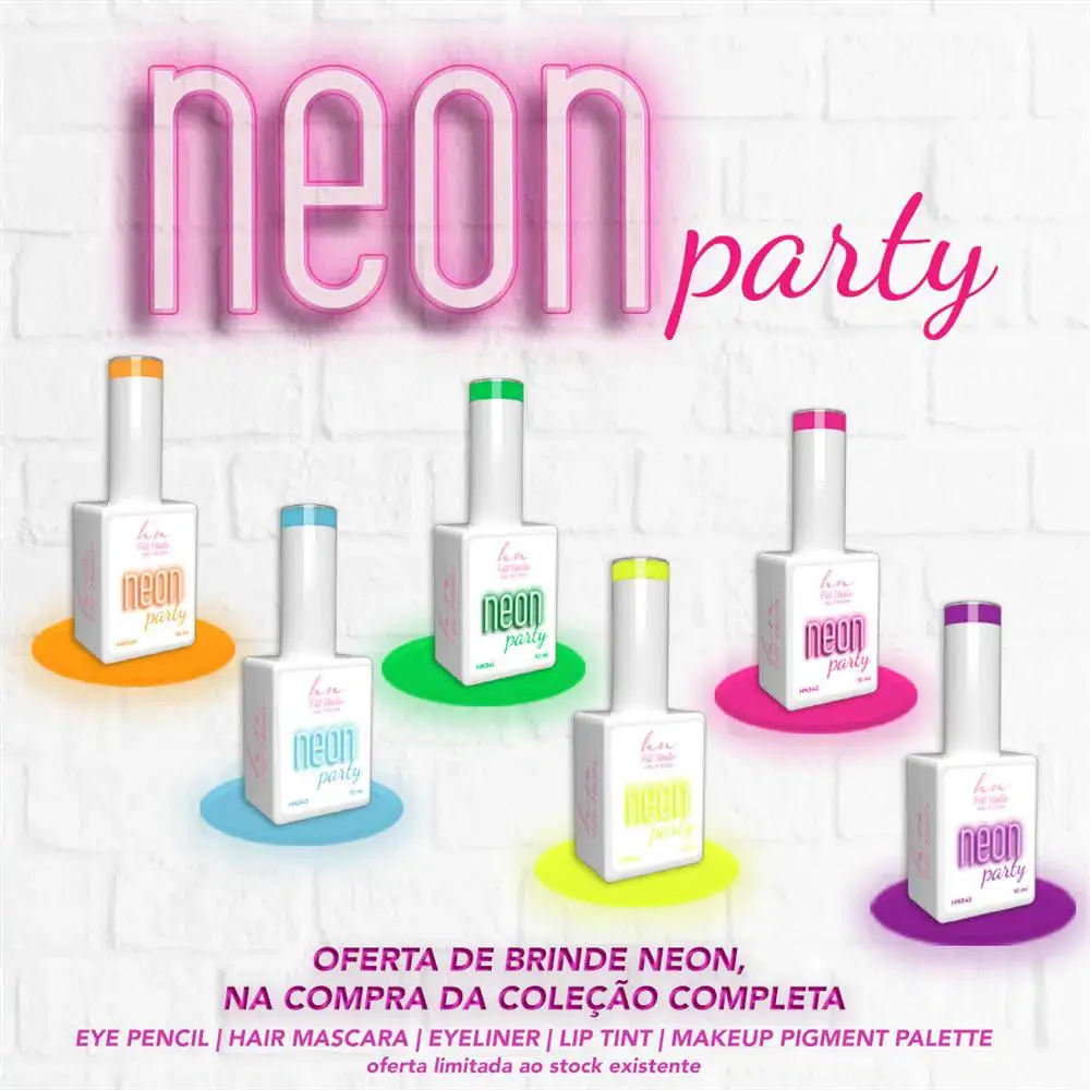 Gel Polish Neon Party Coleção 6 cores