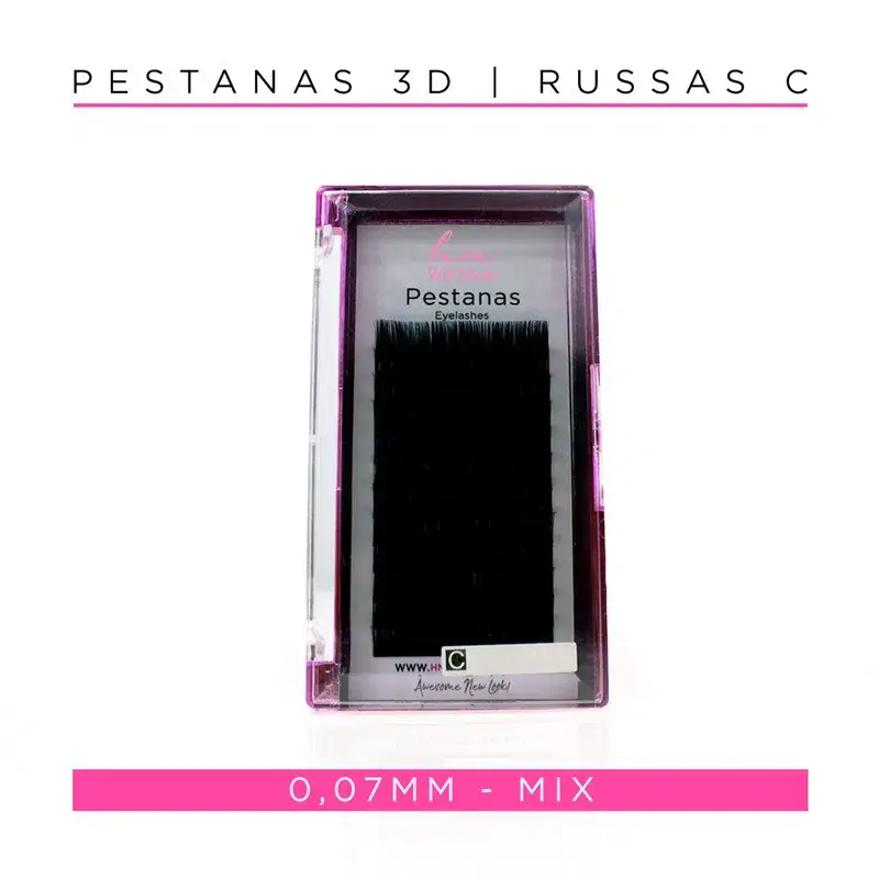 Pestanas 3D/Russas C 0,07mm MIX