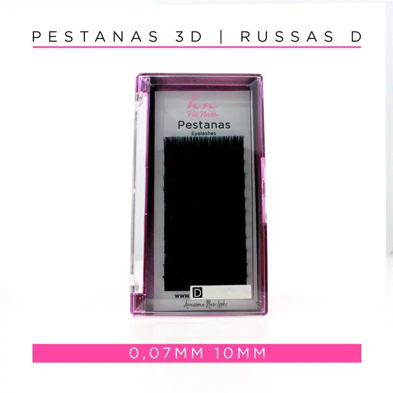 Pestanas 3D/Russas D 0,07mm 10mm