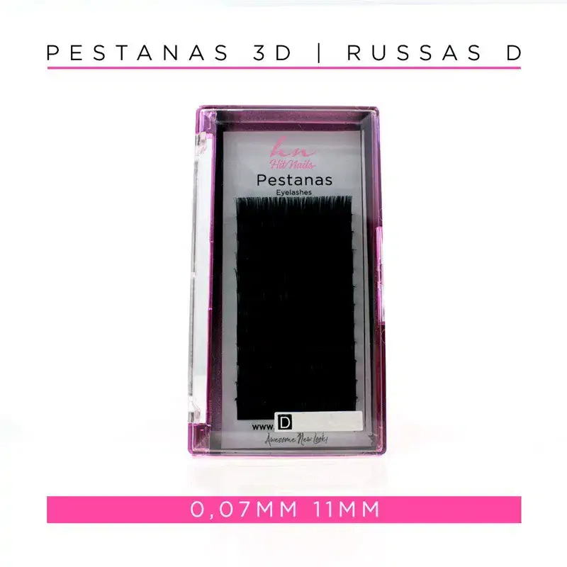 Pestanas 3D/Russas D 0,07mm 11mm