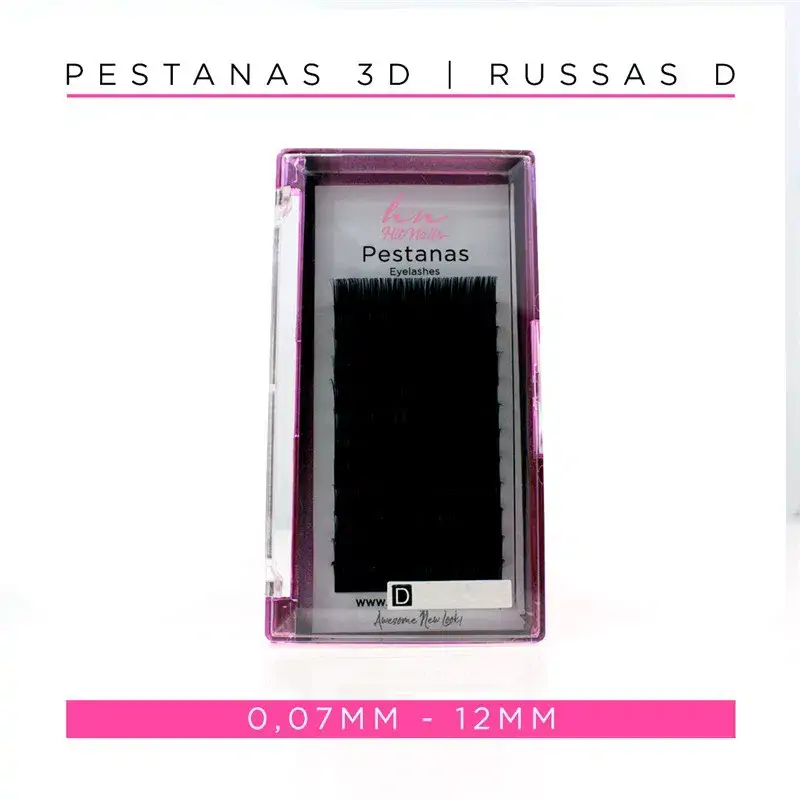 Pestanas 3D/Russas D 0,07mm 12mm