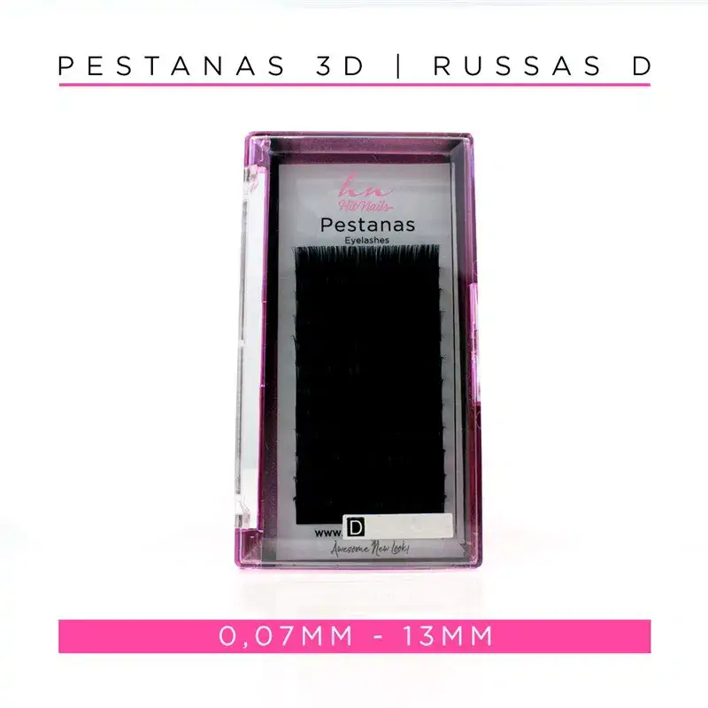 Pestanas 3D/Russas D 0,07mm 13mm