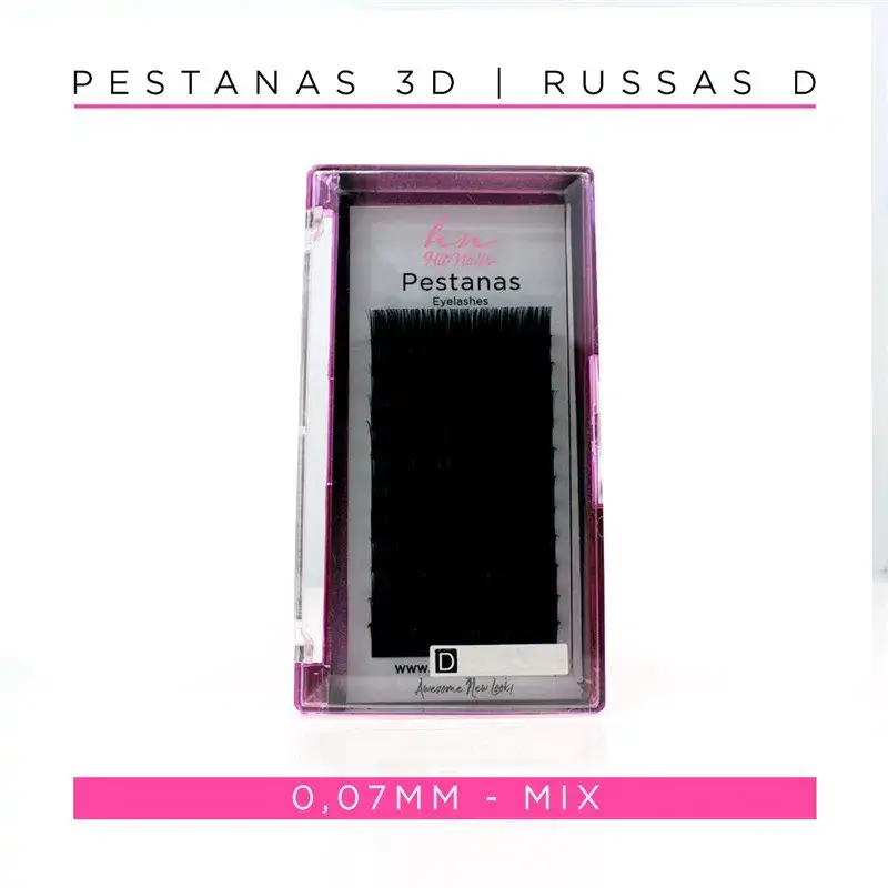 Pestanas 3D/Russas D 0,07mm Mix