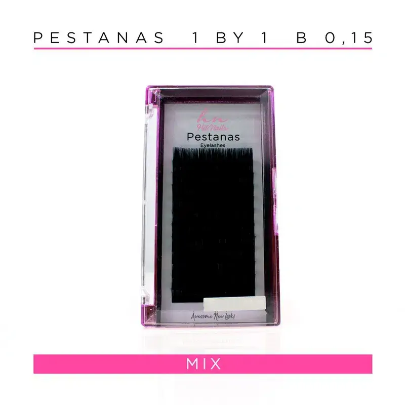 Pestanas One by One B 0,15 em caixa mix 12 filas