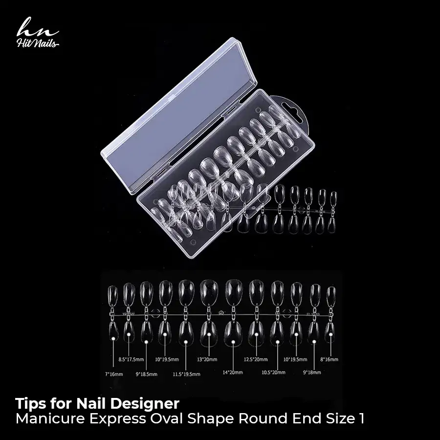 Tips for Nail Designer - Manicure Express Oval Shape Round End Size 1 240 un.