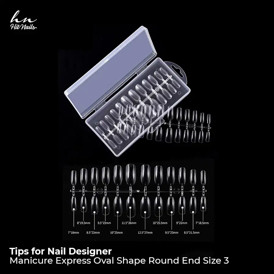 Tips for Nail Designer - Manicure Express Oval Shape Round End Size 3 240 un.