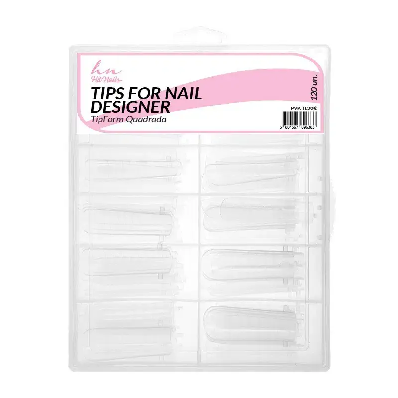 Dual Form (F1) - Tips for Nail Designer - Clear Square shape 1