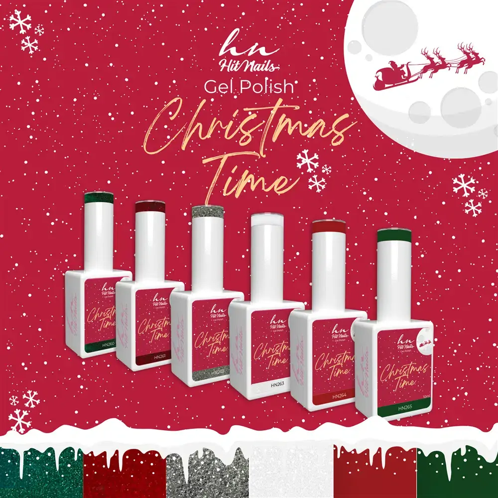 Gel Polish Christmas Time Coleção 6 cores