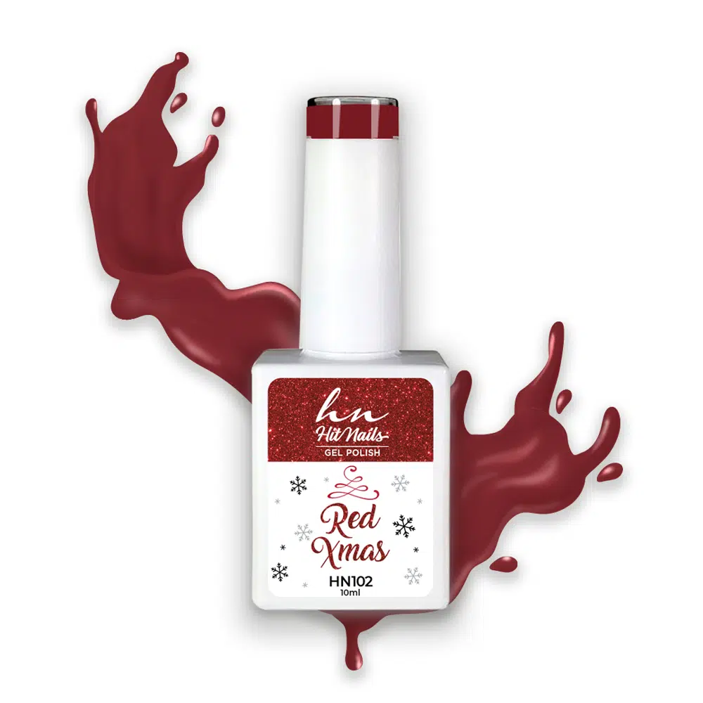 Gel Polish Red Xmas 10ml - HN102