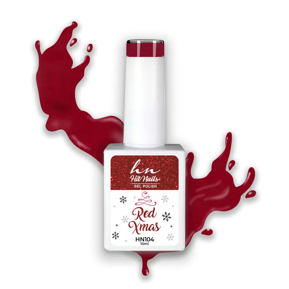 Gel Polish Red Xmas 10ml - HN104