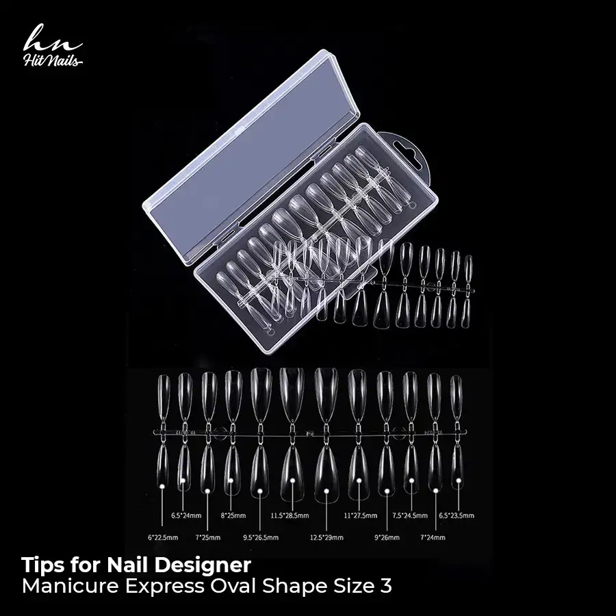 Tips for Nail Designer - Manicure Express Oval Shape Size 3