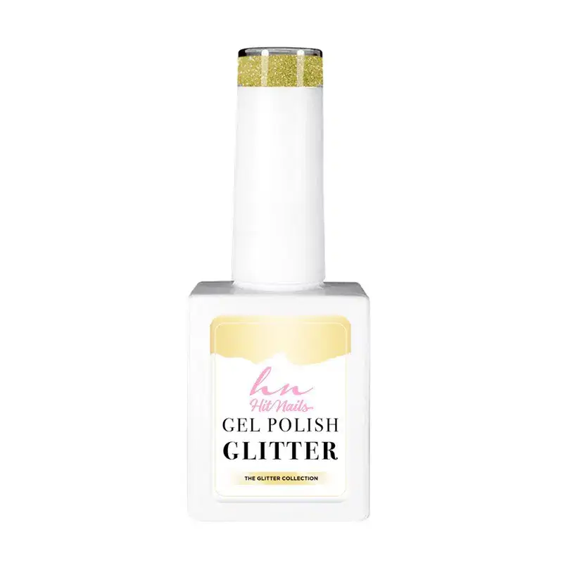 Gel Polish Glitter Gold 10ml