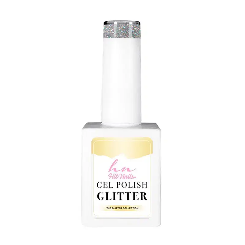 Gel Polish Glitter Silver Holographic 10ml