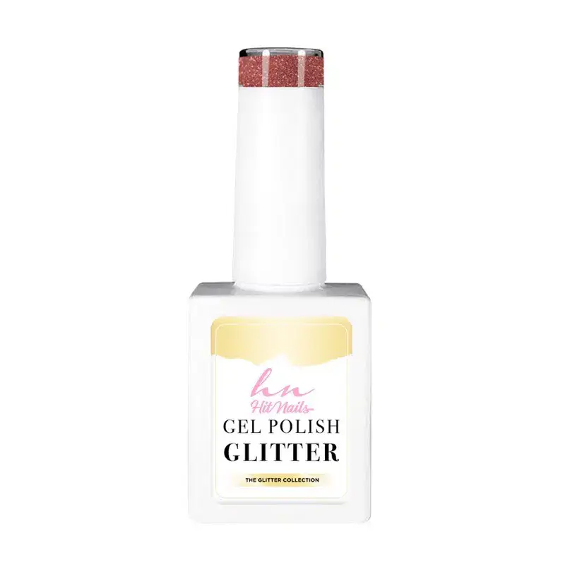 Gel Polish Glitter Rose Gold 10ml