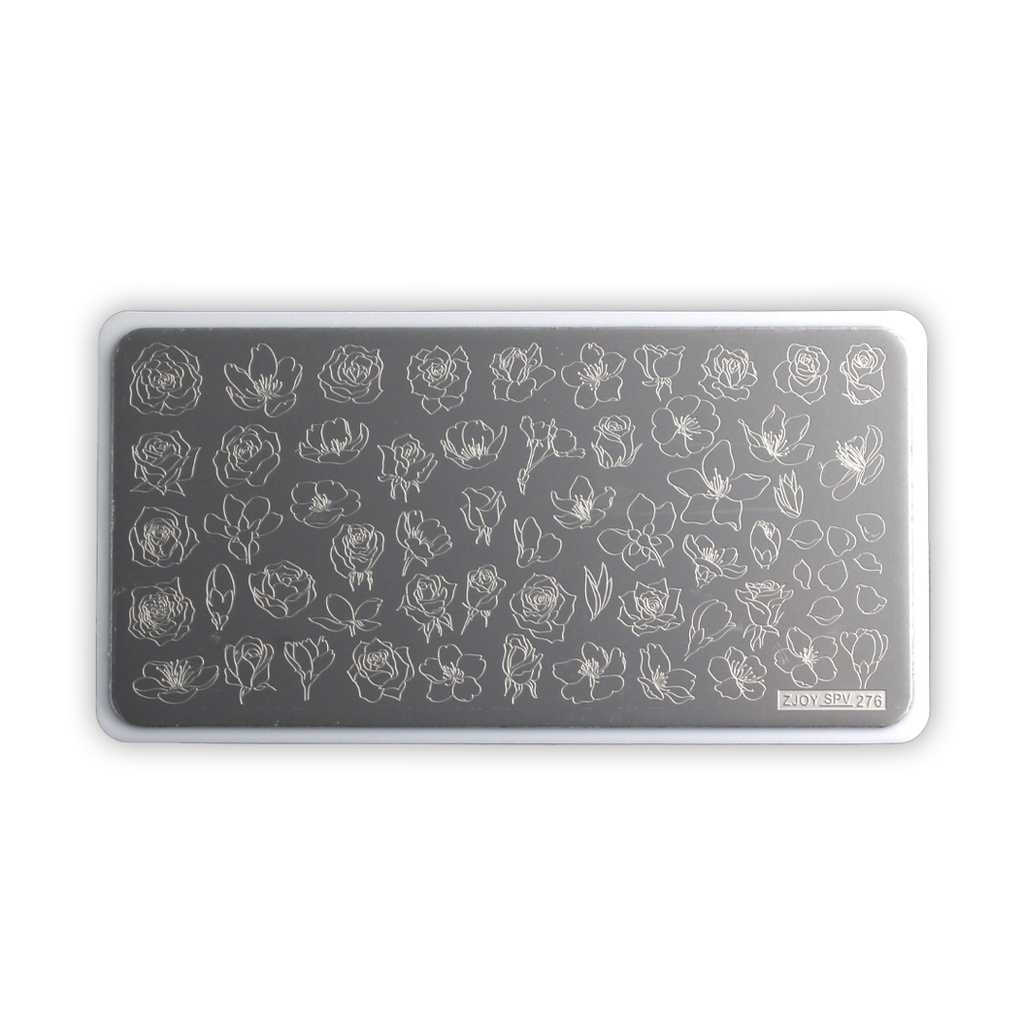 Placa stamping floral 02