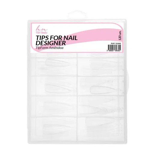 [U.TM.011] Dual Form (F1) - Tips for Nail Designer - Clear Almond shape