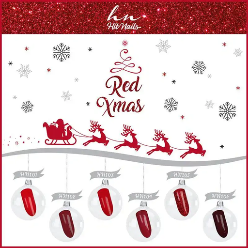 [C.GP.C.004] Coleção Gel Polish Red Xmas 06 Cores