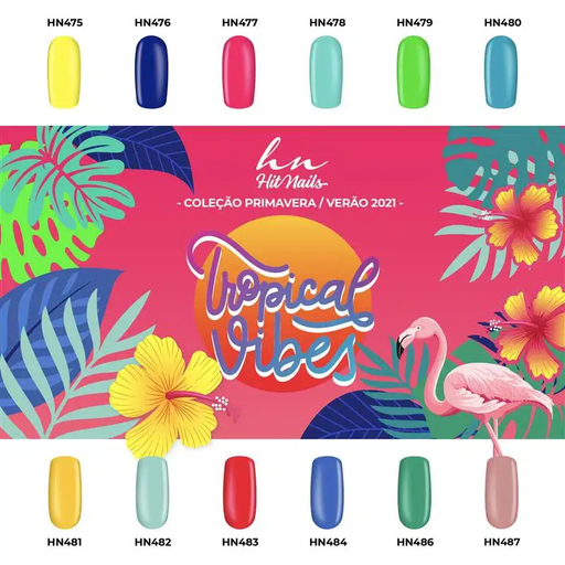 [C.GP.C.009] Coleção Gel Polish Tropical Vibes 12 Cores