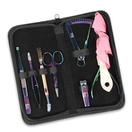 [U.AF.027] KIT Estojo Ferramentas Nail Designer Pro 7 peças