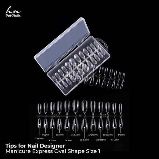 [U.TM.016] Tips for Nail Designer - Manicure Express Oval Shape Size 1