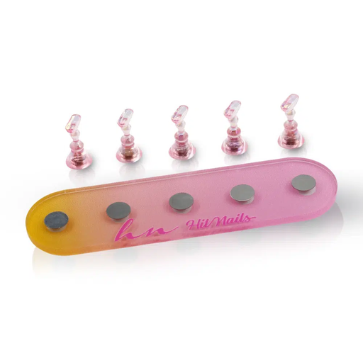 [NA.FE.005] Pins Magnéticos para nail Art com Base - 5 un - Rosa Unicórn