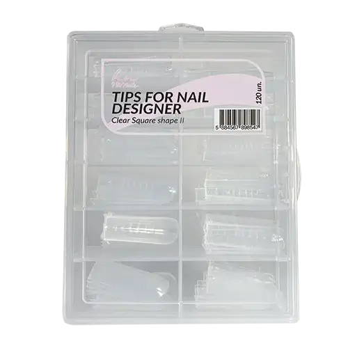 [U.TM.023] Dual Form (F1) - Tips for Nail Designer - Clear Square shape 2