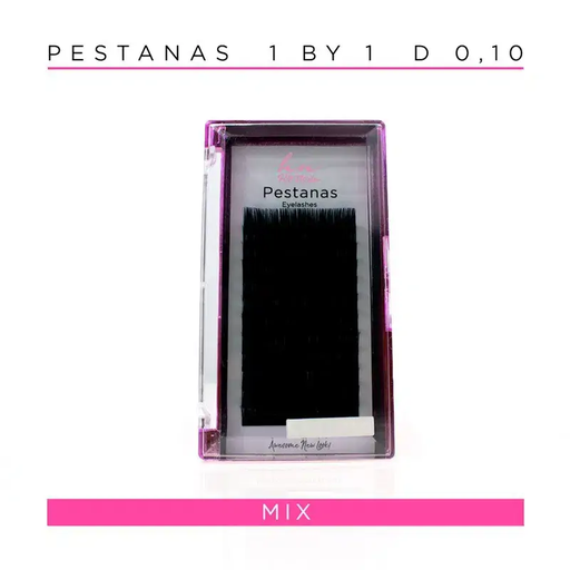 [P.OBO.012] Pestanas One by One D 0,10 em caixa mix 12 filas