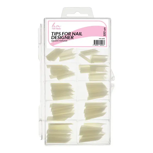 [U.TM.009] Tips for Nail Designer - Natural Square shape 100 un.