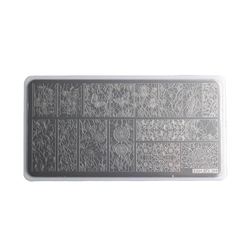 [NA.STP.002] Placa stamping floral 01